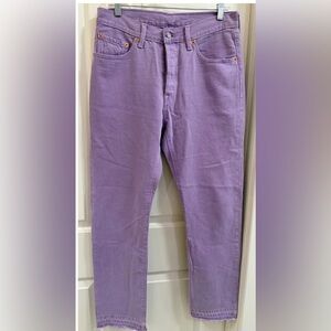 Levi’s 501 Lavender Purple Jeans Size 30x30 Straight Leg Button Fly